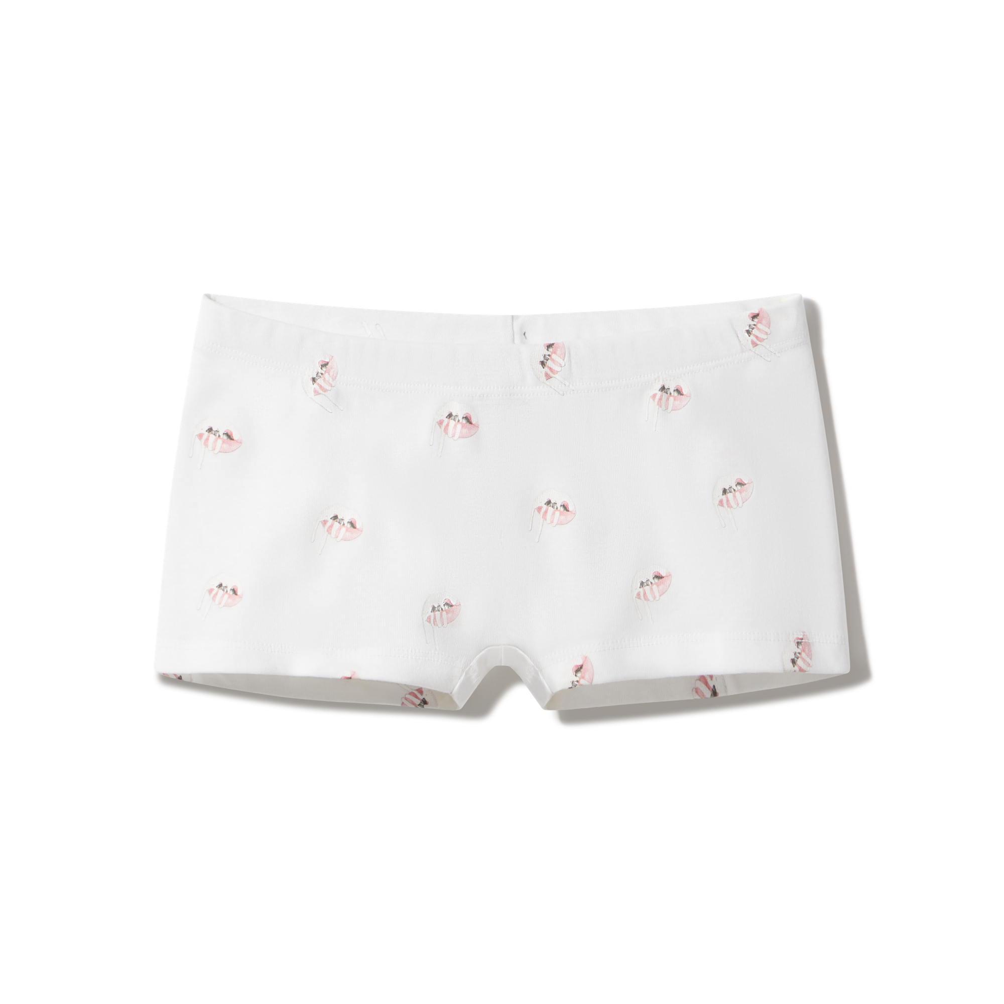 Lips Logo White Shorts